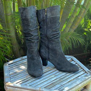 sold - Blondo Suede Leather Mid Calf Waterproof Gray Boots - Valeska - US 8